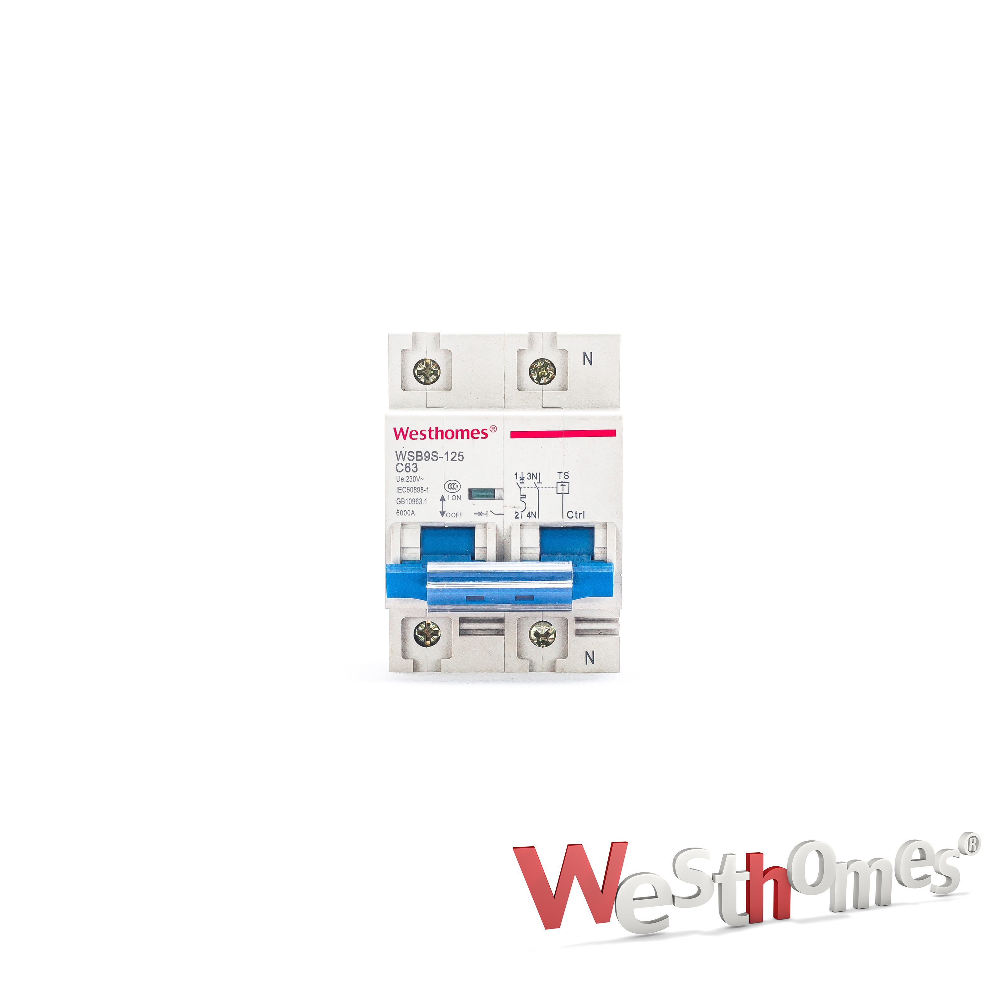 1P+N 125A AC 400V Мініатюрний автоматичний вимикач спеціально для попередньо оплаченого лічильника потужності WSB9S-125